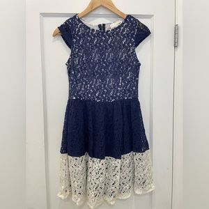 Blue and White Summer Dress
